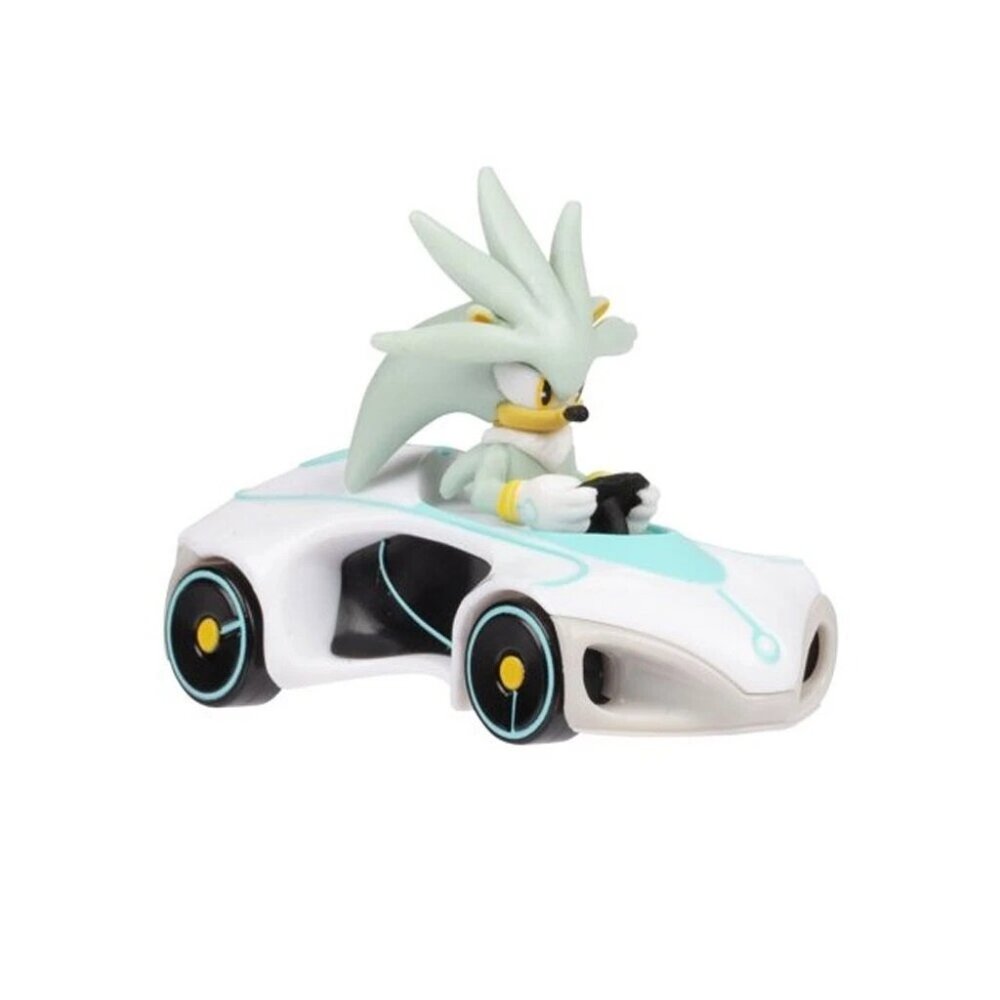 Sonic the Hedgehog Die-Cast Vehicle Wave 2 - Silver Hedgehog Lightron Car Figure - Picture 6 of 6